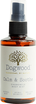 A bottle of Dogwood shampoo