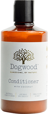 A bottle of Dogwood shampoo