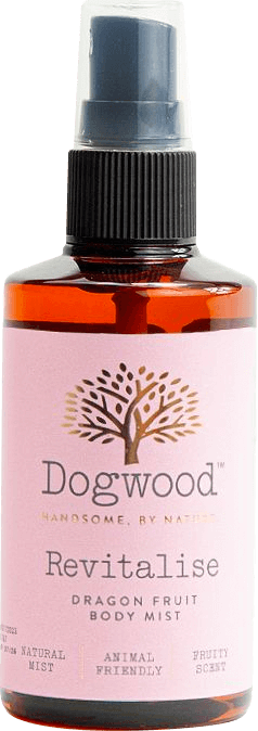 A bottle of Dogwood shampoo