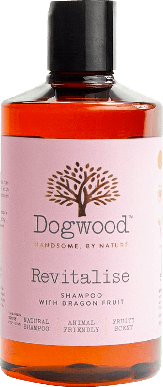 A bottle of Dogwood shampoo